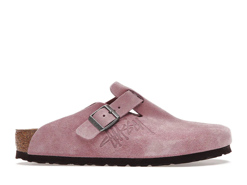 Birkenstock x Stussy Boston Suede Leather 'Dusty Pink' 1022971