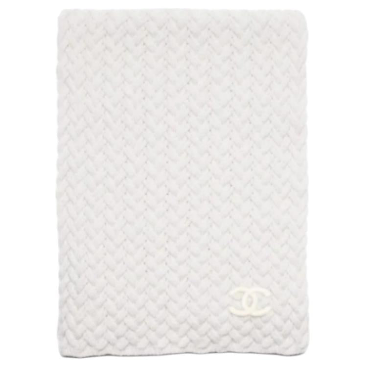 CHANEL - Knit Scarves Unisex White