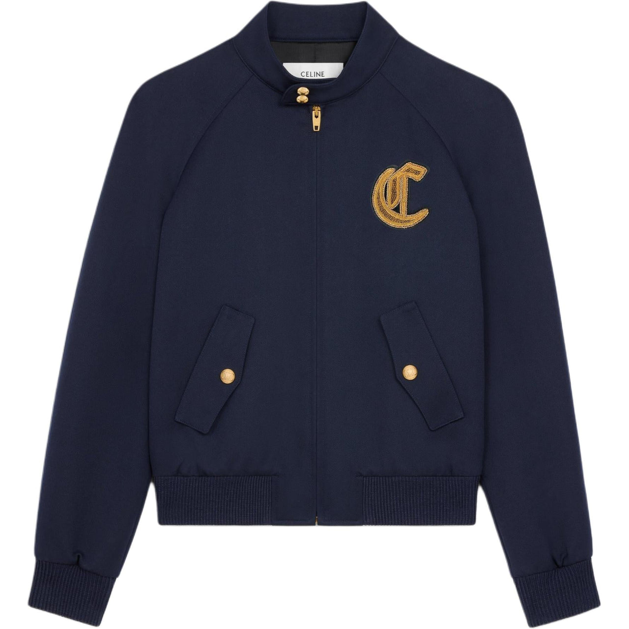 CELINE Blouson Jacket In Diagonal Wool