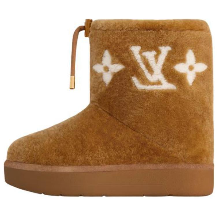 حذاء كاحل نسائي من سلسلة التزلج من LOUIS VUITTON SKI، بني