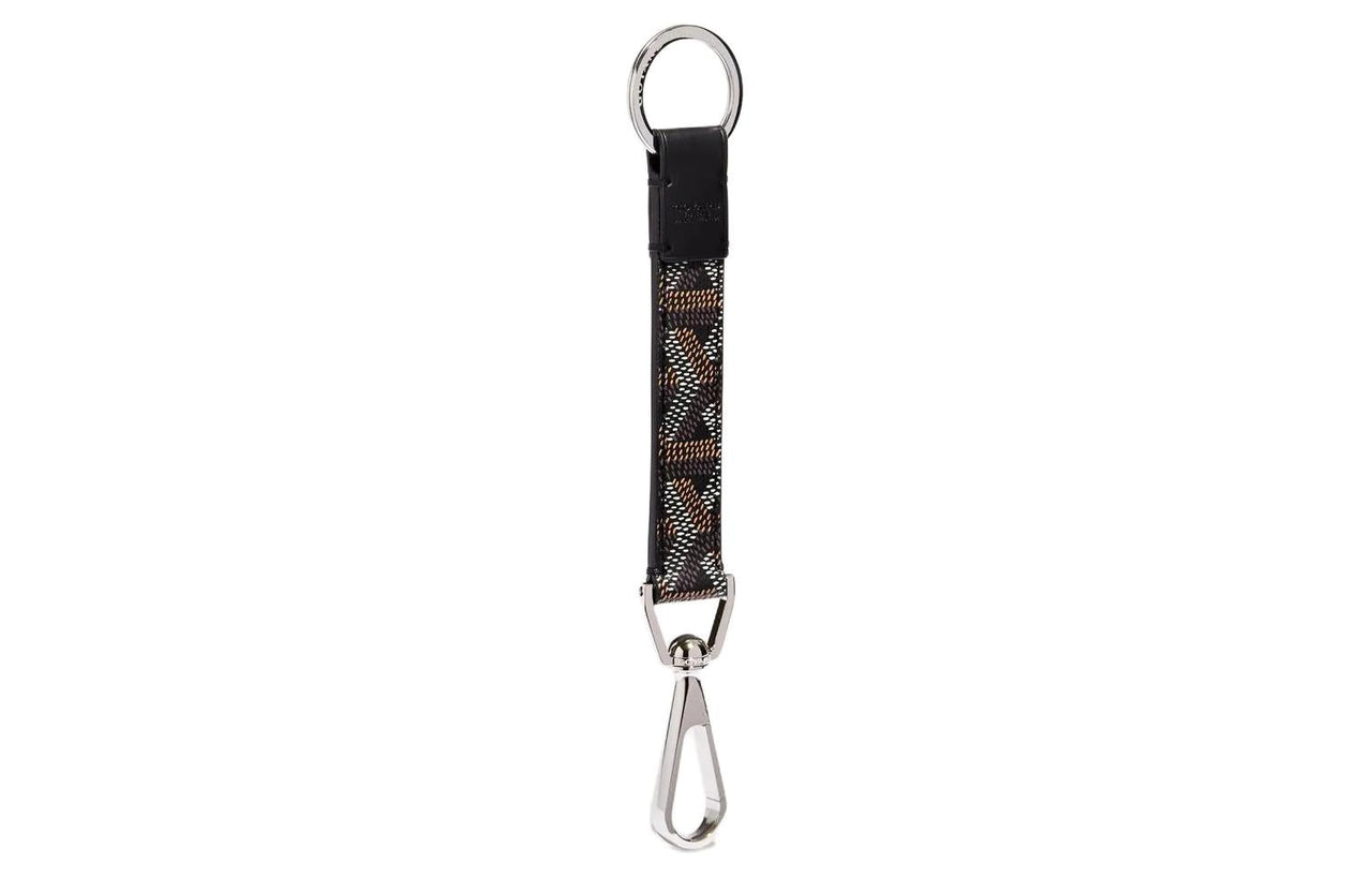 GOYARD Canvas With Calfskin Keychain Bag Accessory Unisex Black