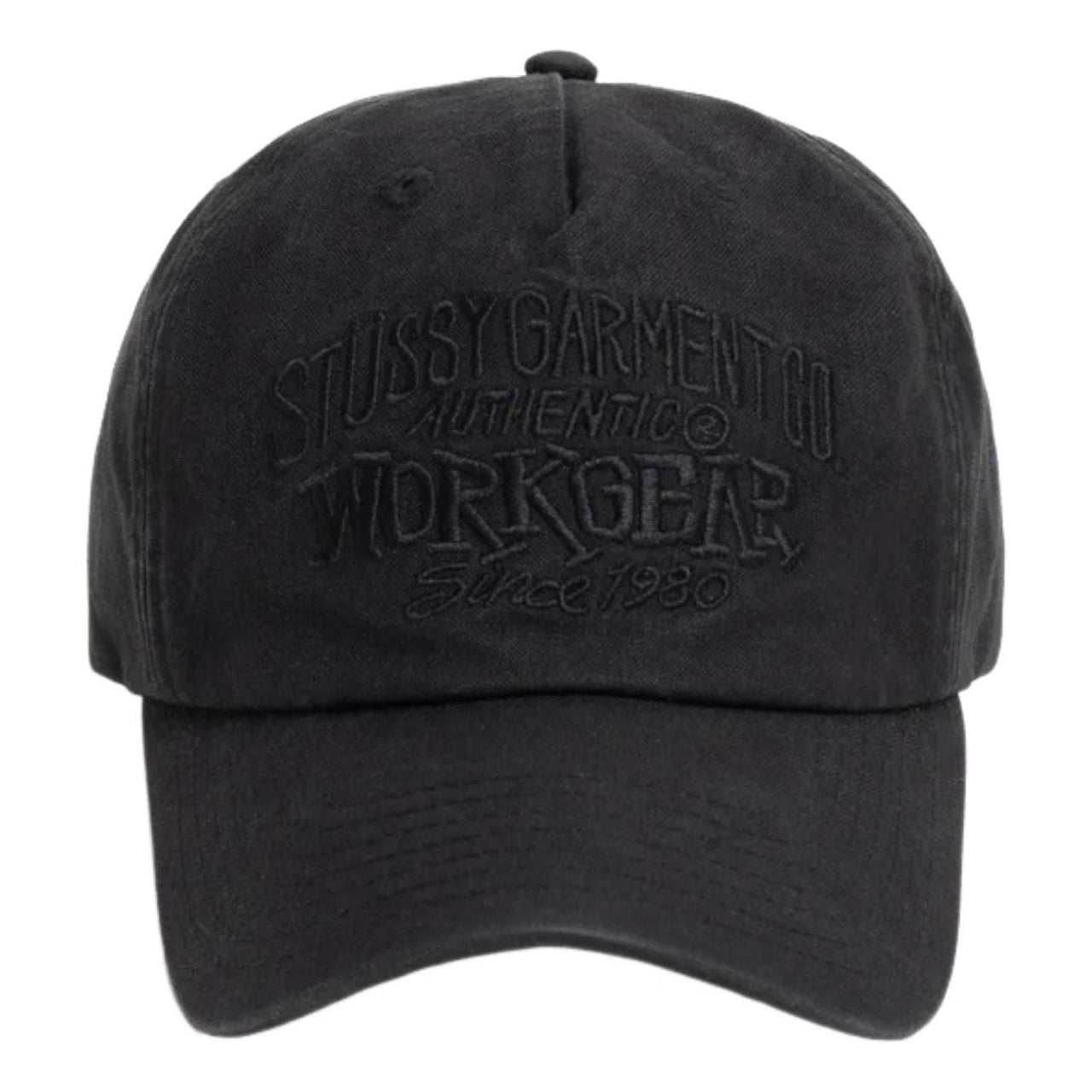 Stussy Mid-Depth Workgear Waxed Snapback Cap 'Black' 1311206-BLAC
