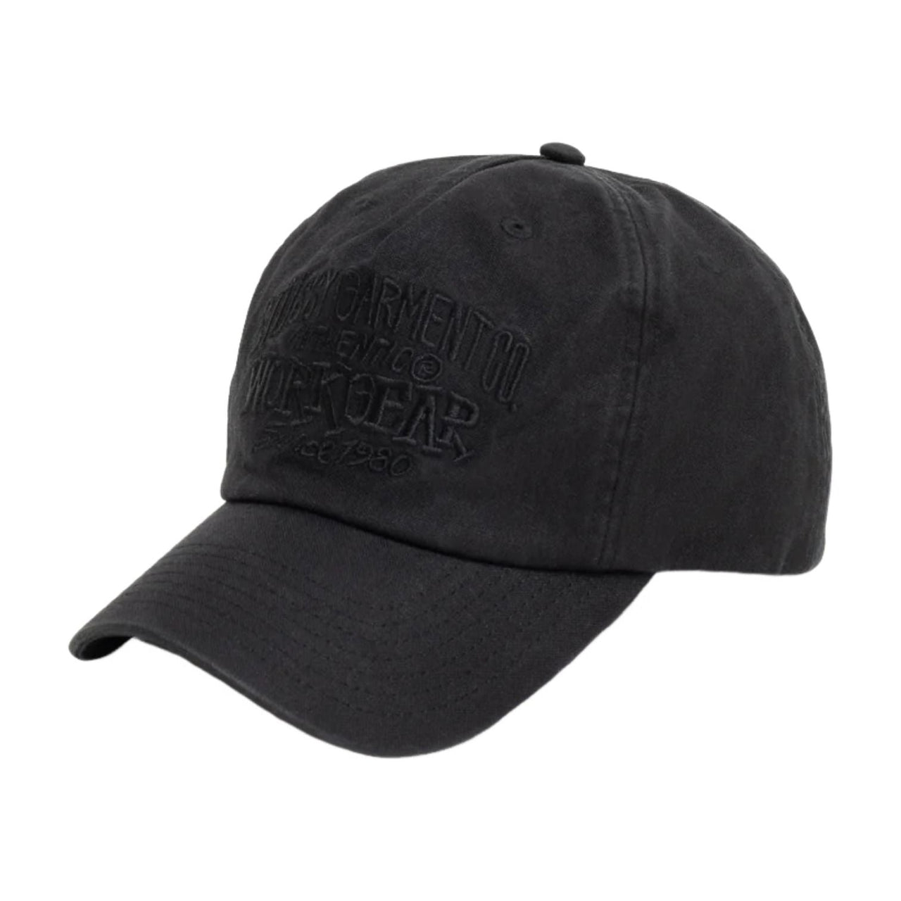 Stussy Mid-Depth Workgear Waxed Snapback Cap 'Black' 1311206-BLAC