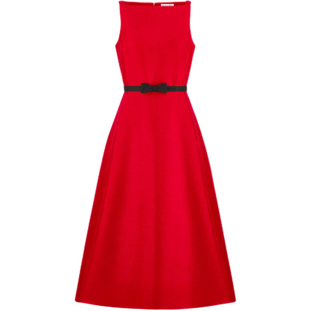 DIOR Sleeveless Dress Women's Red