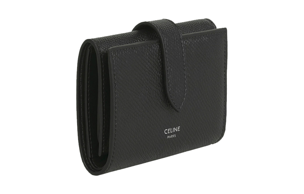 CELINE Calfskin Wallet, Card Holder Men's Black