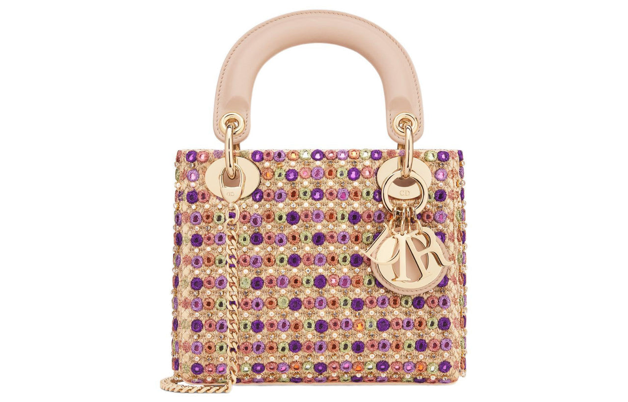 DIOR Lady Dior Satin Lady Dior Bag, Shoulder Bag, Crossbody Bag, Handbag Mini Women's Multicolor