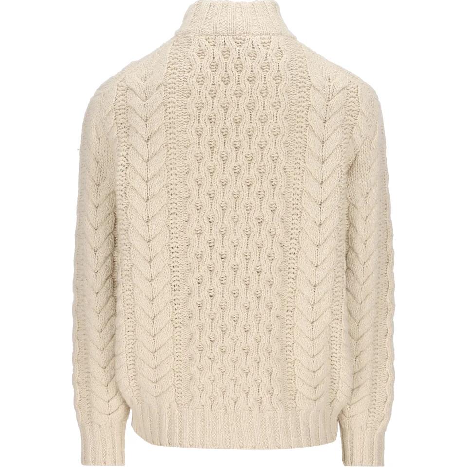 Loro Piana Quater-Zip Cableknit Sweater