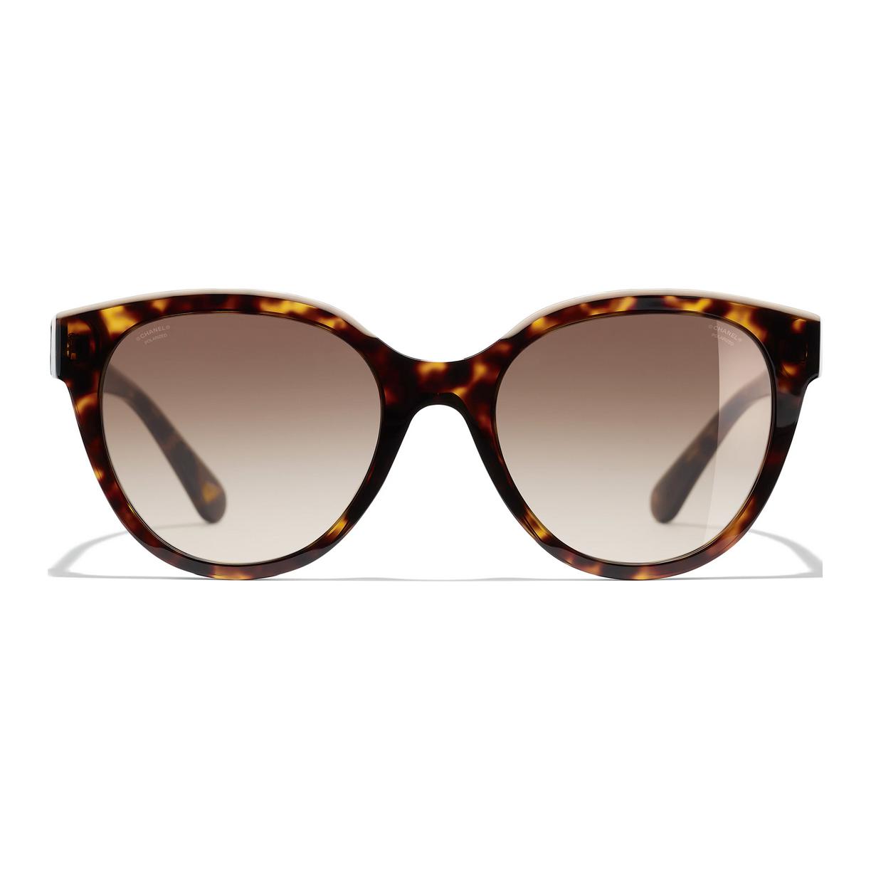 CHANEL Cat Eye Sunglasses Unisex Brown