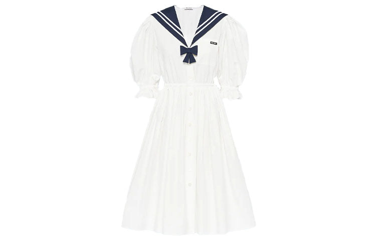 MIU MIU FW21 Short-Sleeved Dresses Women's White