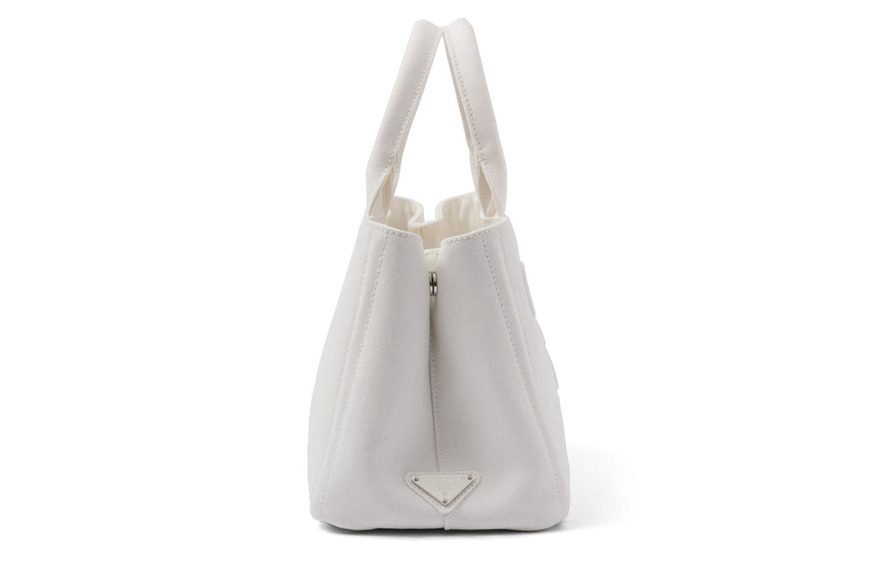 PRADA Cotton Tote Bag Shopping Bag Shoulder Bag Crossbody Bag Handbag Women's White