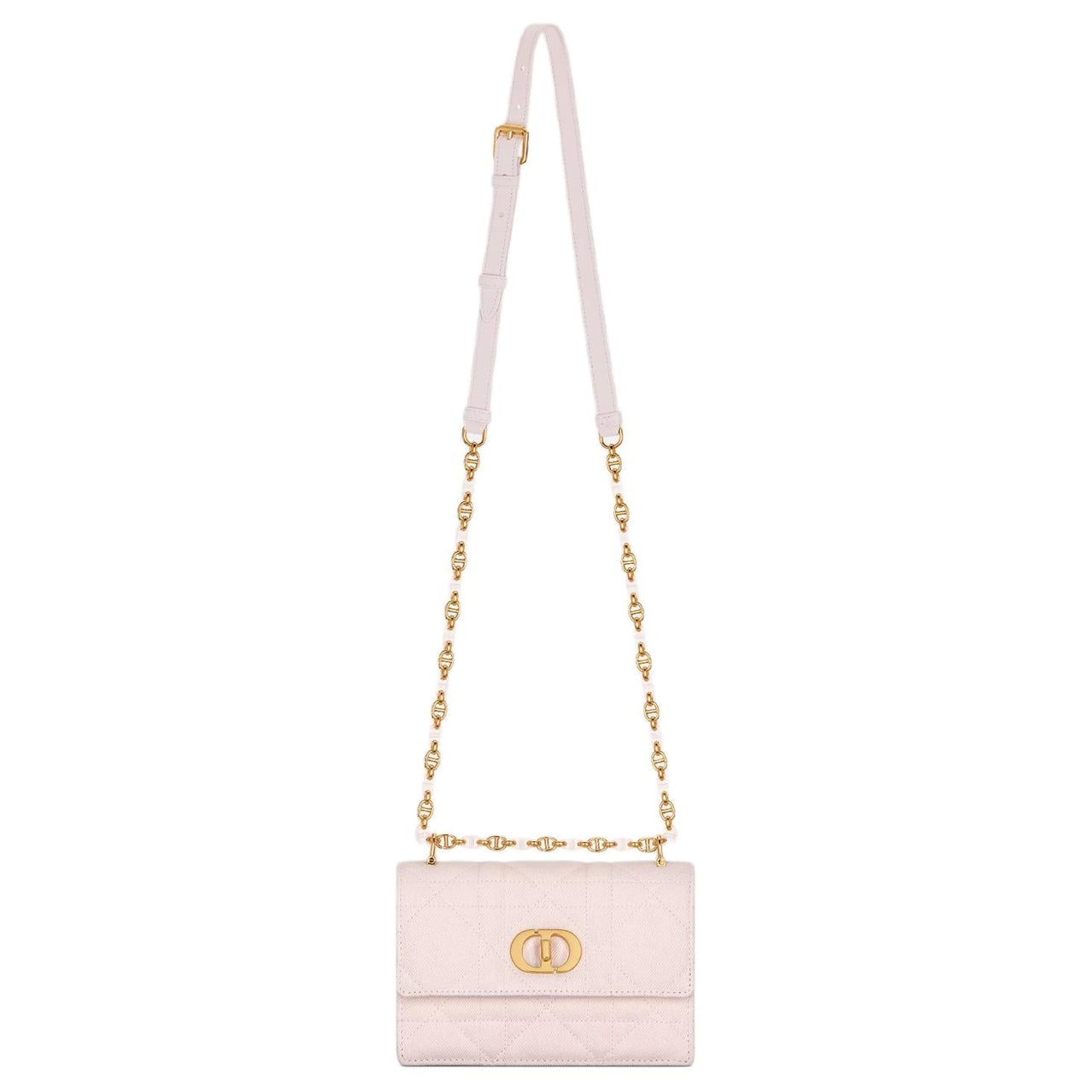 DIOR Denim Fabric Portable Crossbody Bag, Shoulder Bag Mini Women's Pink