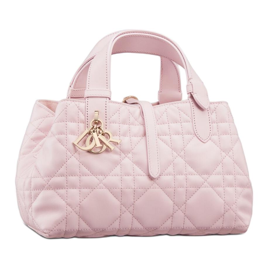 DIOR Cow Leather Native Bag, One Shoulder Handbag Small Size Women's Light Pink