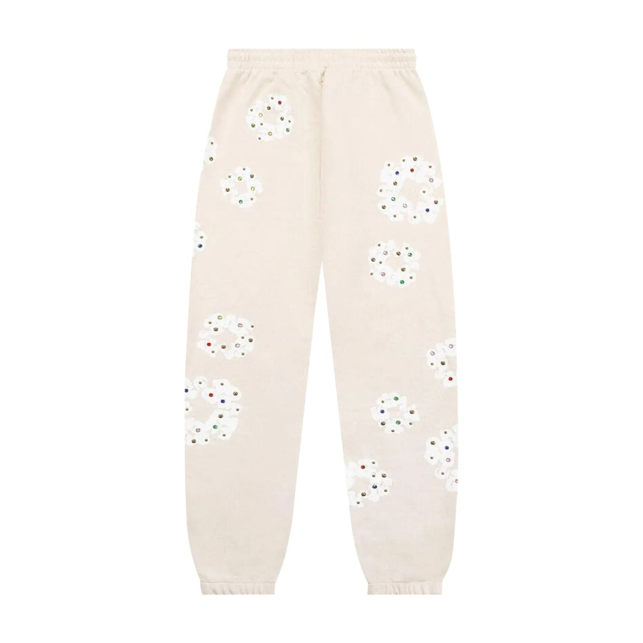 Denim Tears Rhinestone Cotton Wreath Sweatpants 'Oatmeal' 024-011-037