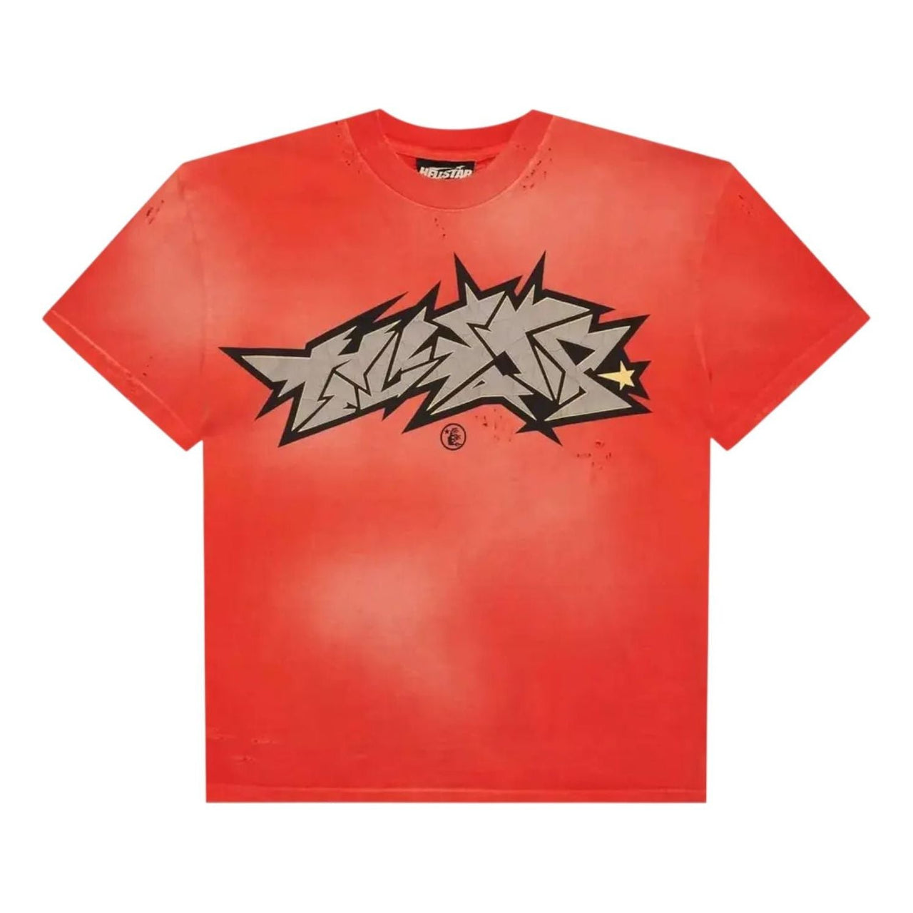 Hellstar Crack Print T-Shirt 'Red' 9357-100000103CPTS-RED