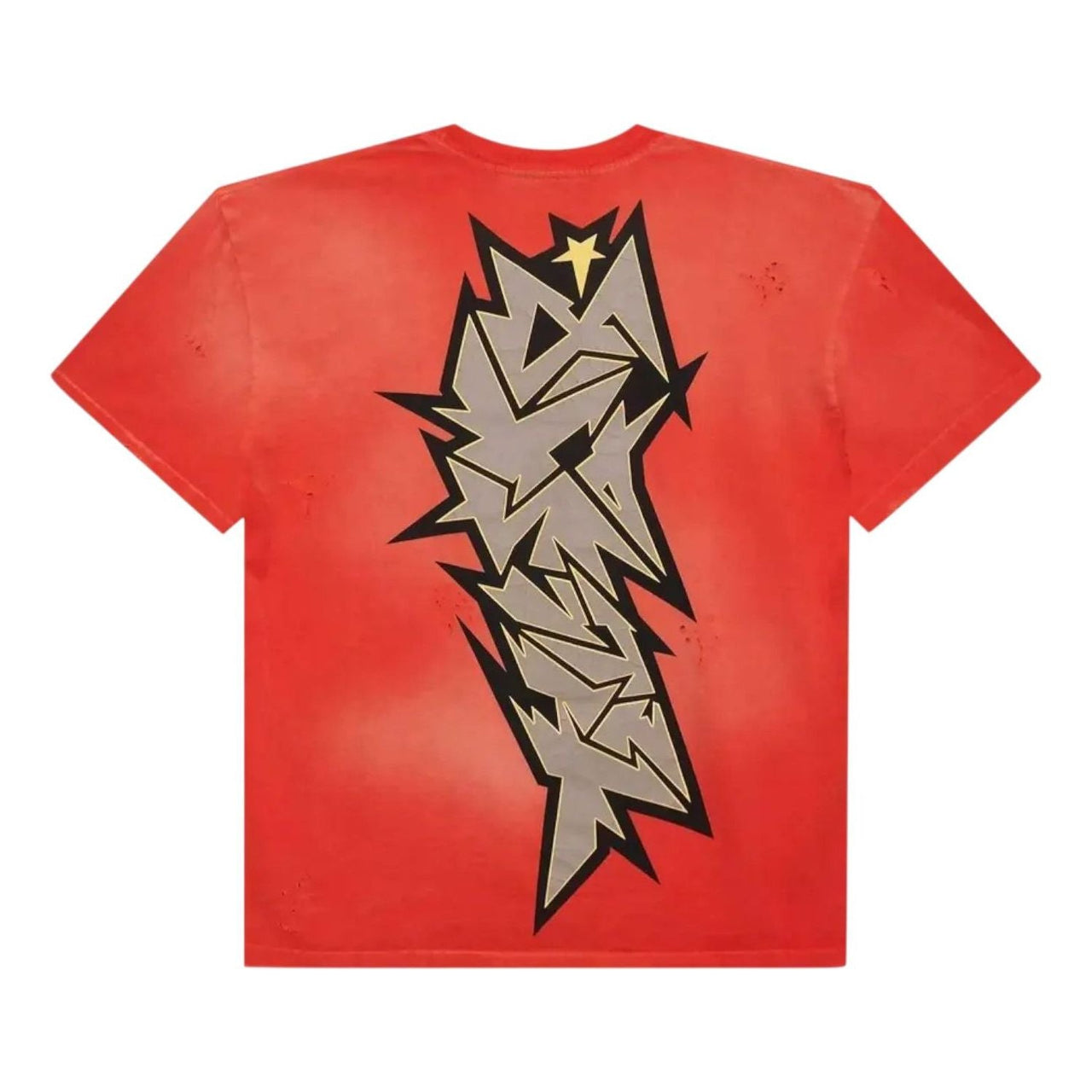 Hellstar Crack Print T-Shirt 'Red' 9357-100000103CPTS-RED