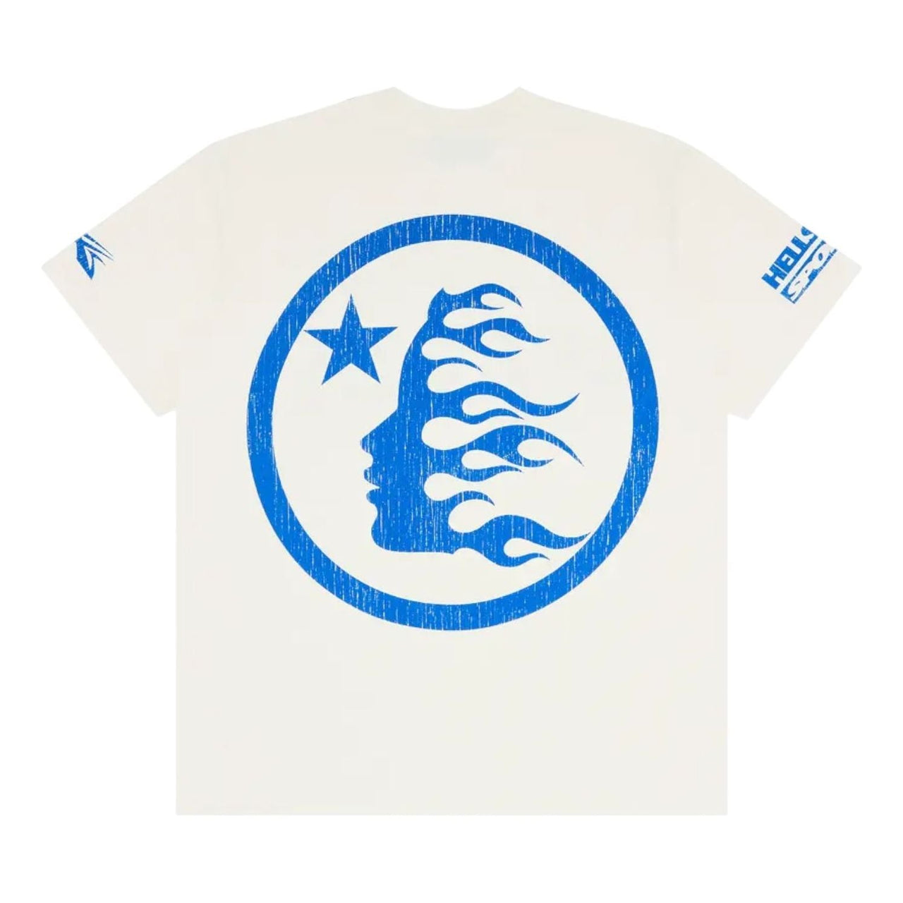 Hellstar Beat Us! T-Shirt 'White Blue' HS01TEE08-WHIT