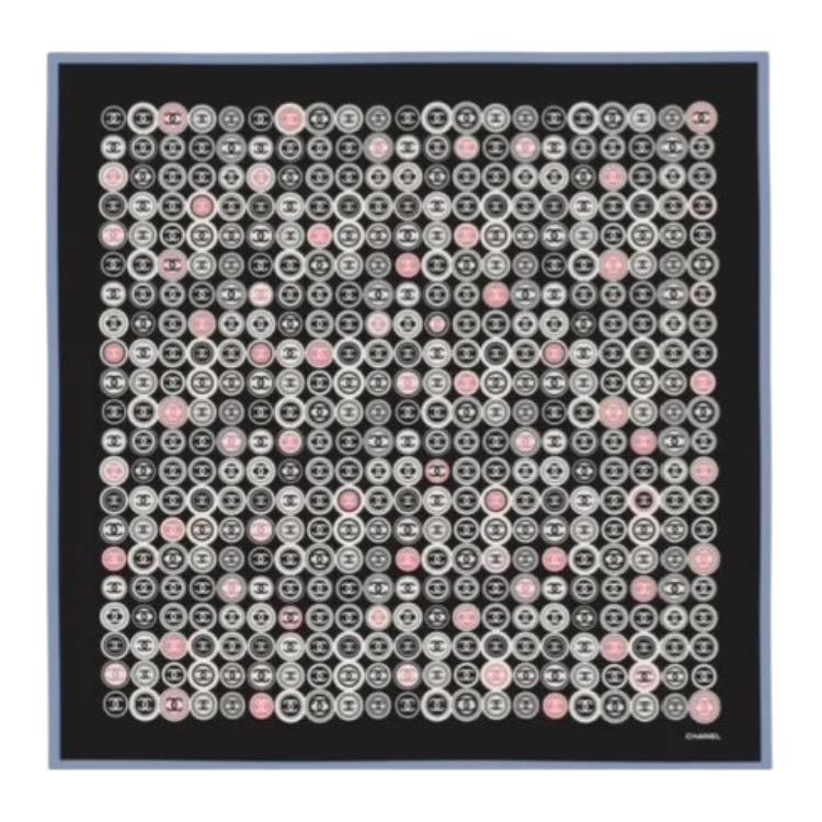 CHANEL - Silk Scarves Unisex Black