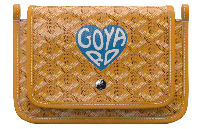 GOYARD Plumet Canvas With Leather Envelope Bag Crossbody Bag Shoulder Bag Unisex Yellow Multicolor Blue Little Heart