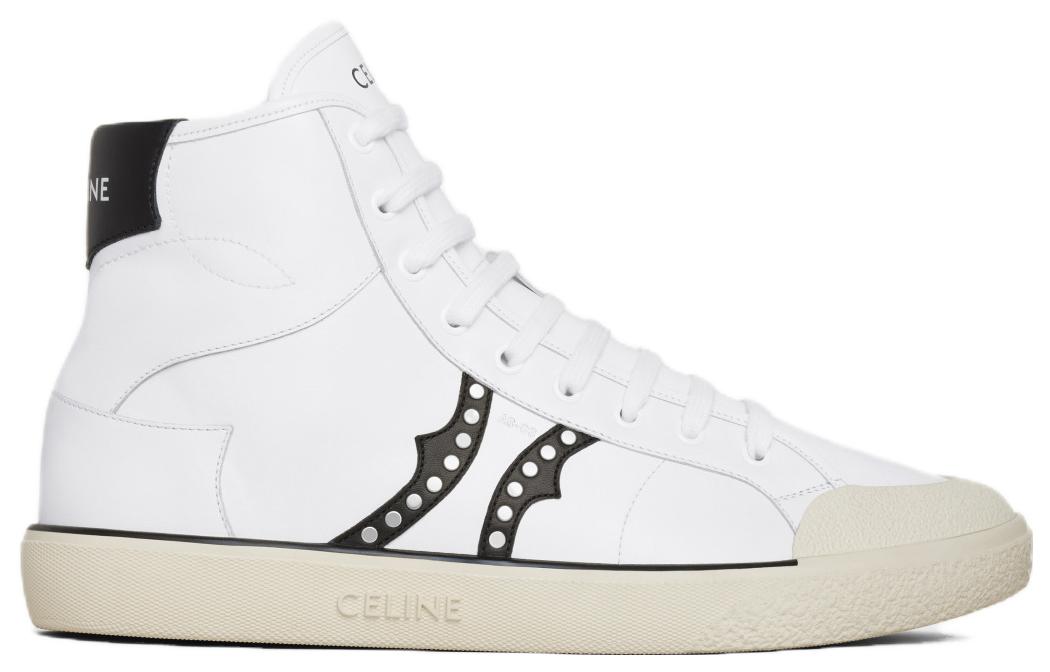 CELINE High Top Skateboard Shoes Men's White