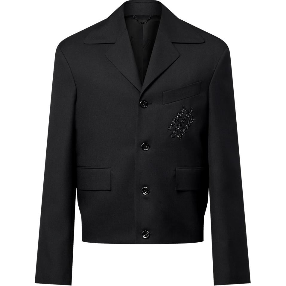 LOUIS VUITTON Embroidered Wool Signature Blouson