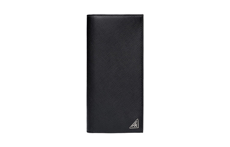 PRADA Cow Leather Wallet Men's Black