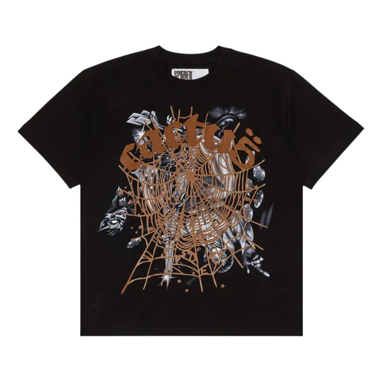 Sp5der x Cactus Jack by Travis Scott Airbrush Tee 'Black' ETCJ-SP-SS01-BLAC