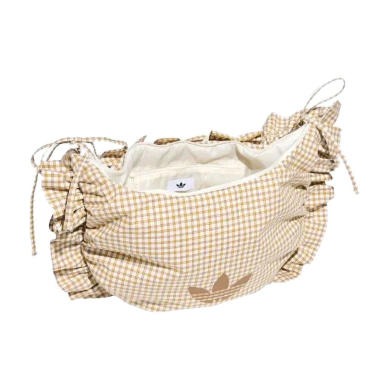 (WMNS) adidas Plaid Ruffle Bag 'Beige' KX6986