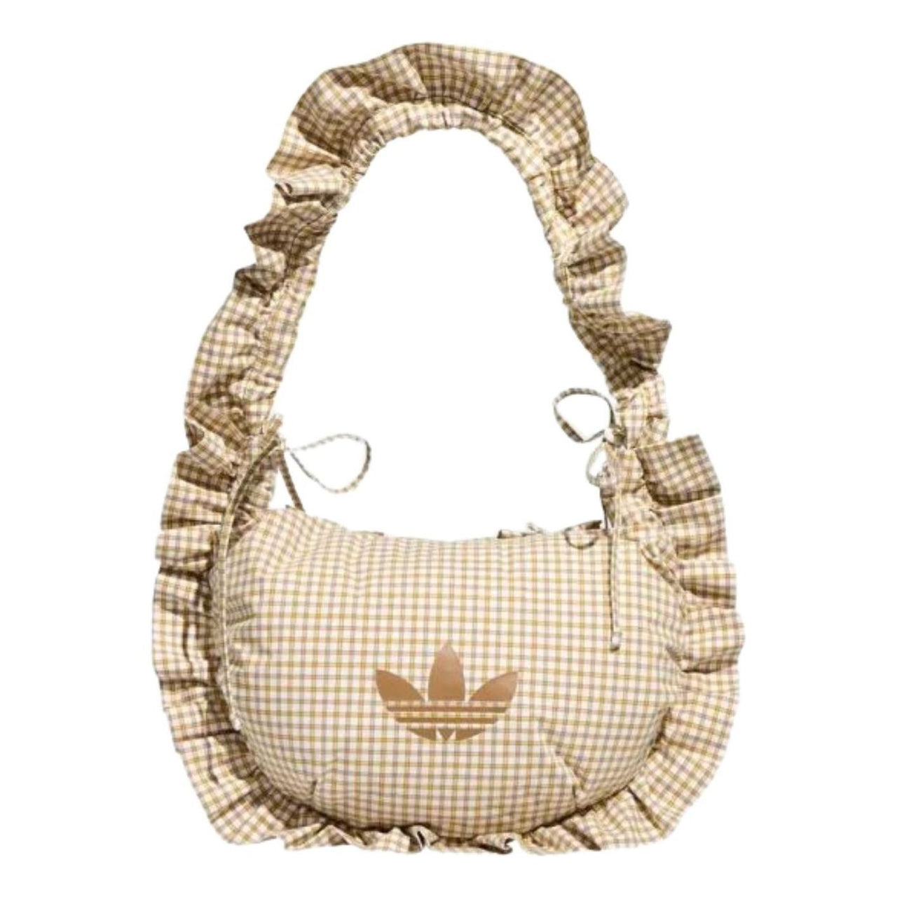 (WMNS) adidas Plaid Ruffle Bag 'Beige' KX6986