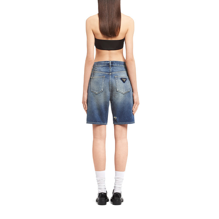 PRADA Denim Shorts Women's Blue
