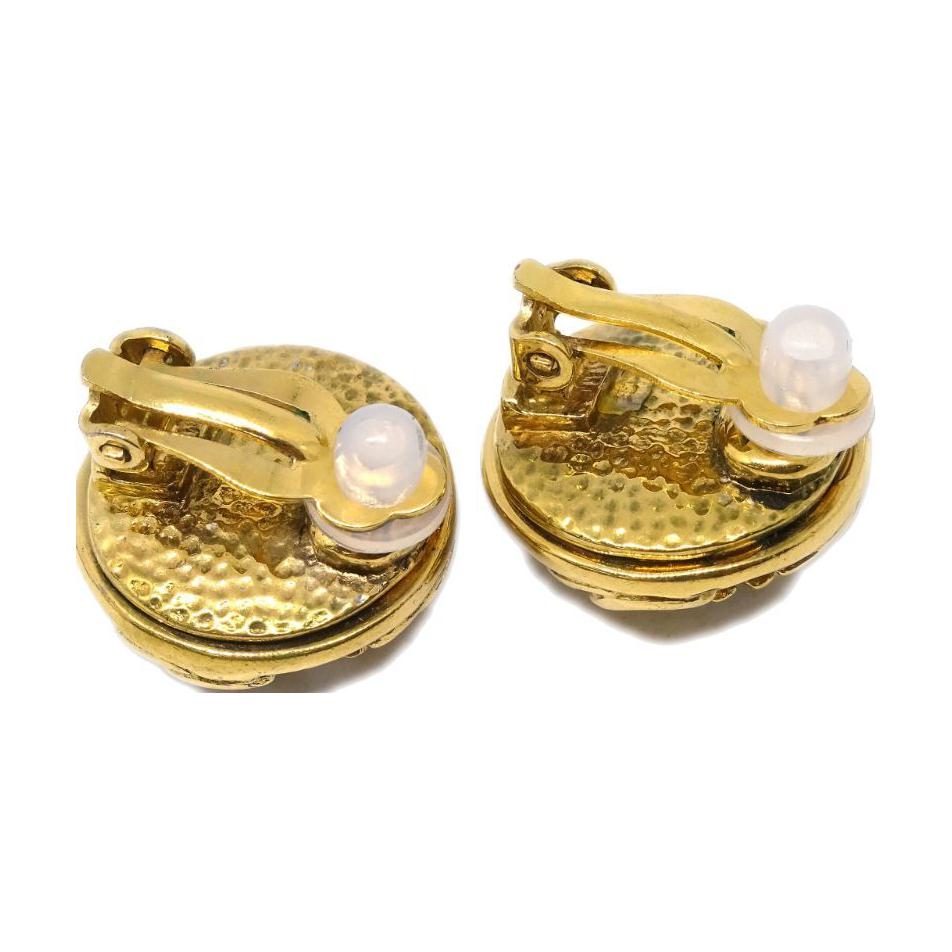 CHANEL 1995 Button Clip on Earrings