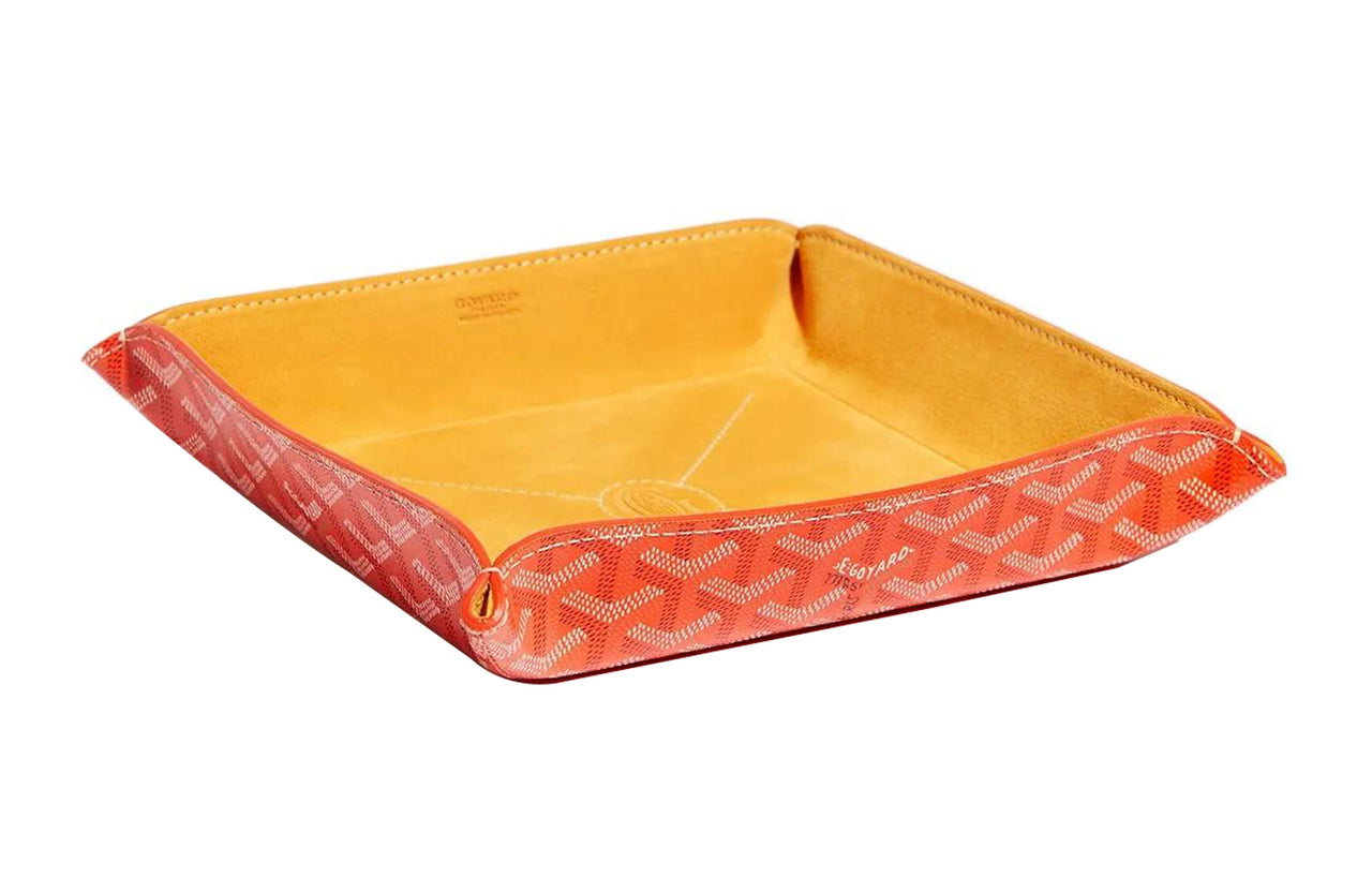 GOYARD Fourre-Tout Canvas With Suede Calfskin Storage Bag Unisex Orange