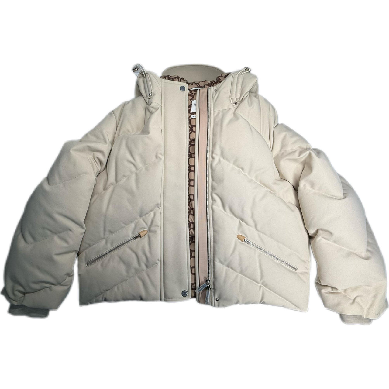 HERMES Down Jacket Unisex White