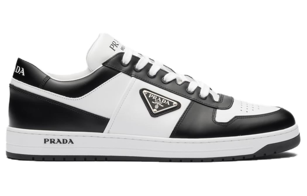 PRADA Downtown Low Top Stylish Skateboarding Shoes Men's White Black