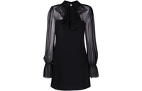 MIU MIU FW22 Long Sleeved Dress Women's Black