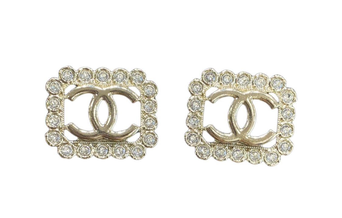 CHANEL 1986 1988 Cc Stud Earrings