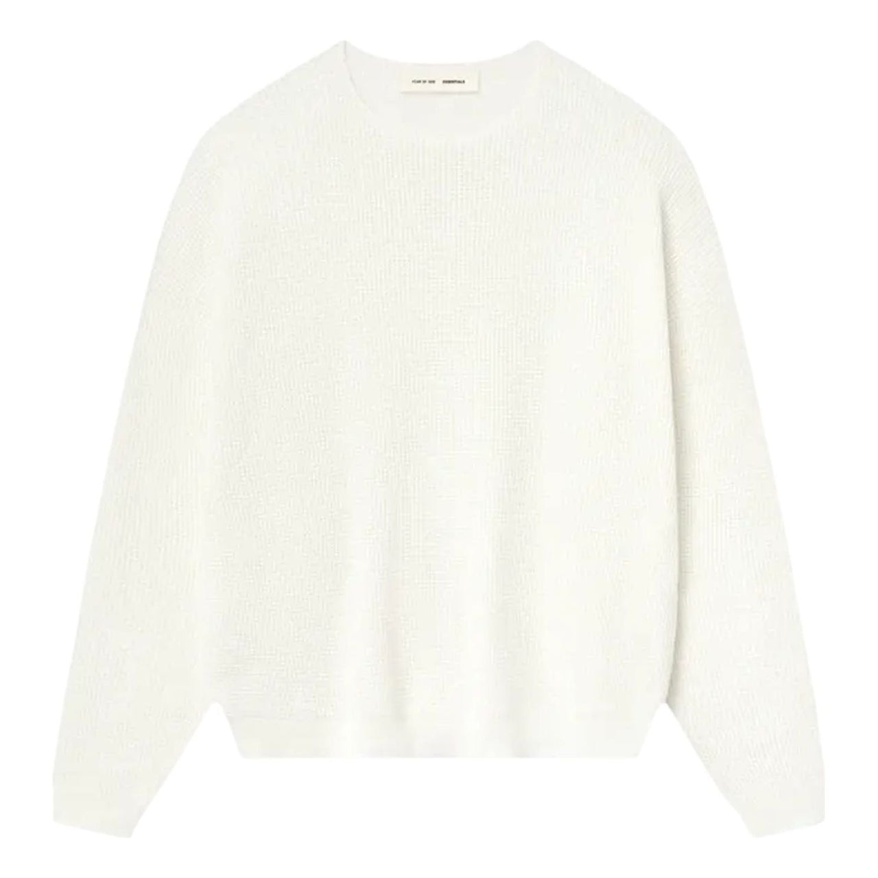 Fear of God Essentials Waffle Crewneck Sweater 'Cloud White' 192SP256164F