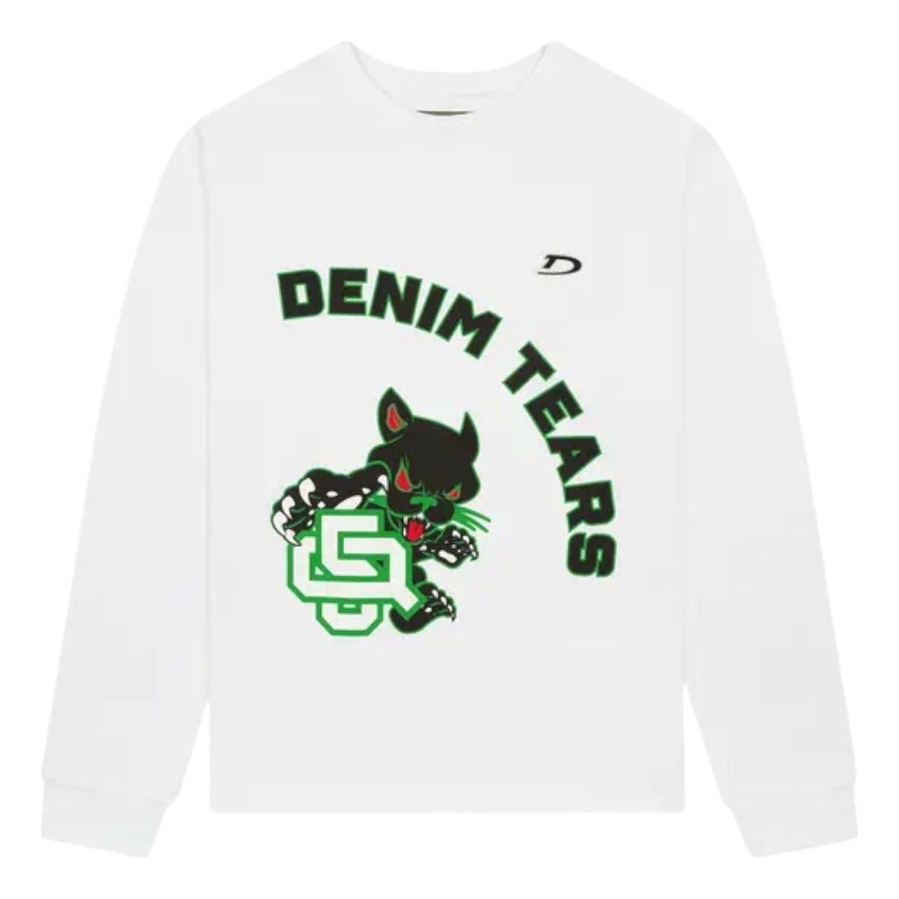 Denim Tears Panther Mascot Long Sleeve T-Shirt 'White' SS25TSL0501104