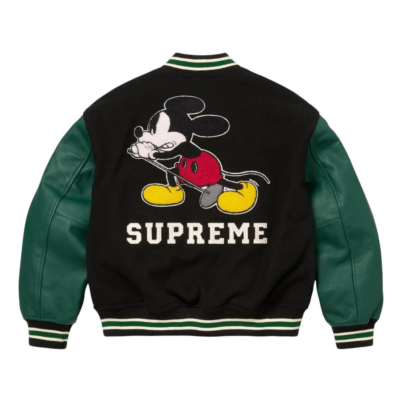 Supreme x Number (N)ine Mickey Varsity Jacket 'Black' FW25J50-BLACK