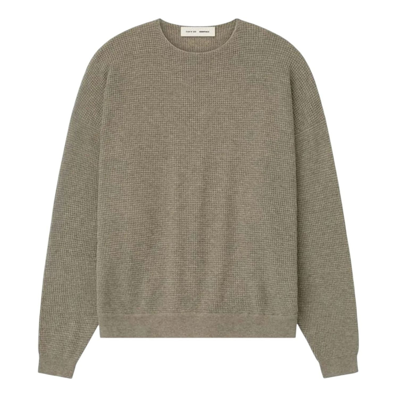 Fear of God Essentials Waffle Crewneck 90's Sweater 'Homestead Heather' 192HO256162F-XXL