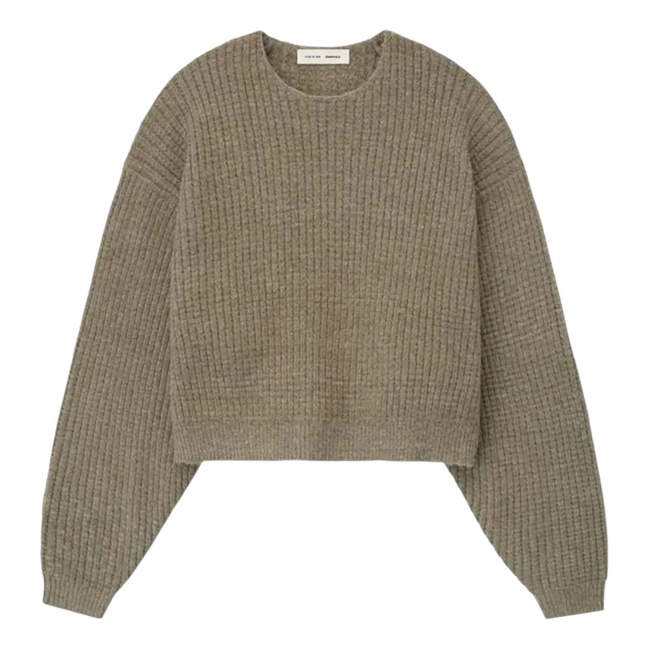 (WMNS) Fear of God Essentials Heavy Waffle Crewneck 90's Sweater 'Homestead Heather' 192HO257332FW-XXL