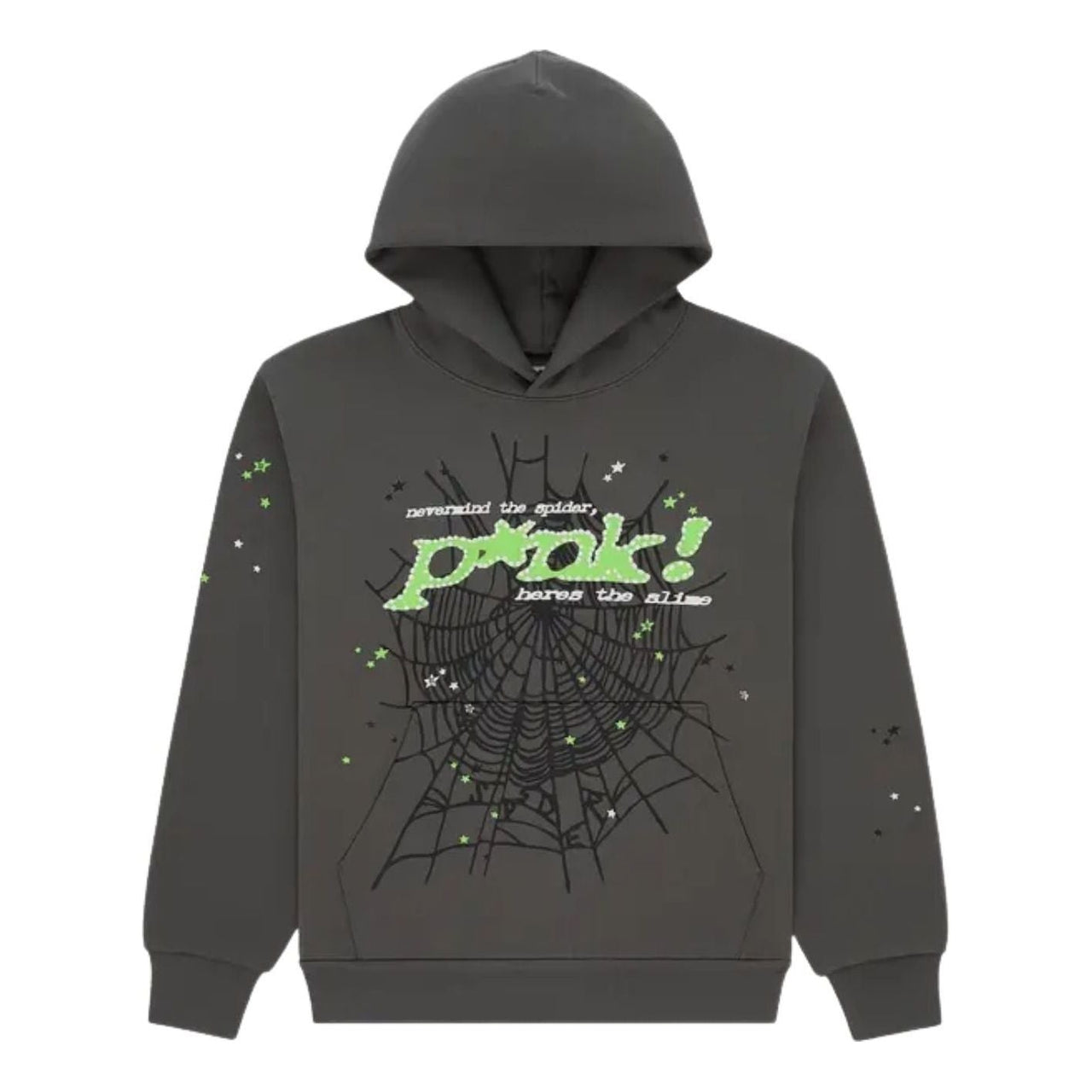 Sp5der Sp5 Punk Pullover Hoodie 'Slate Grey' ST044FW25SLT