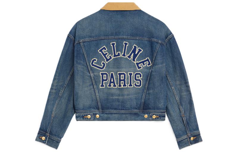 CELINE Denim Jackets Women's Blue