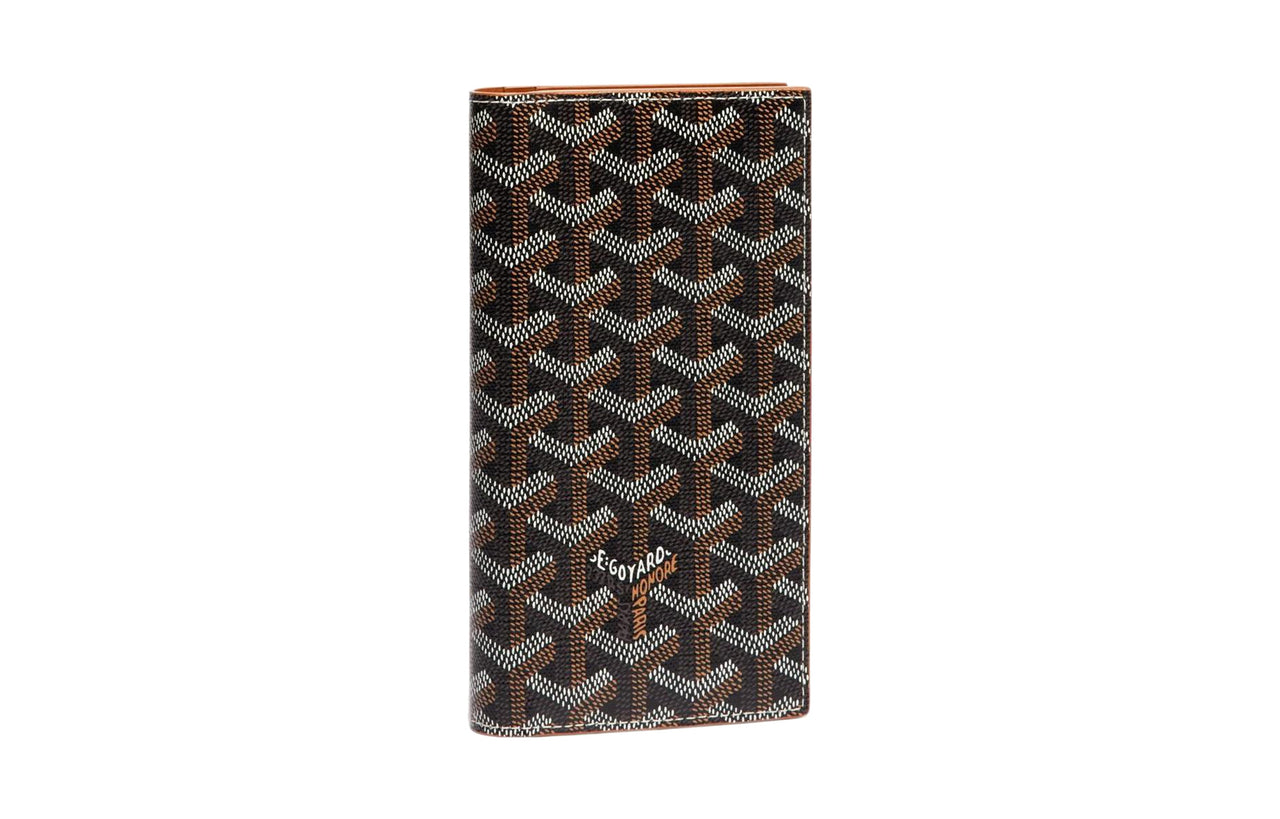 GOYARD SAINT-ROCH Canvas With Leather Dog's Teeth Wallet Unisex Brown