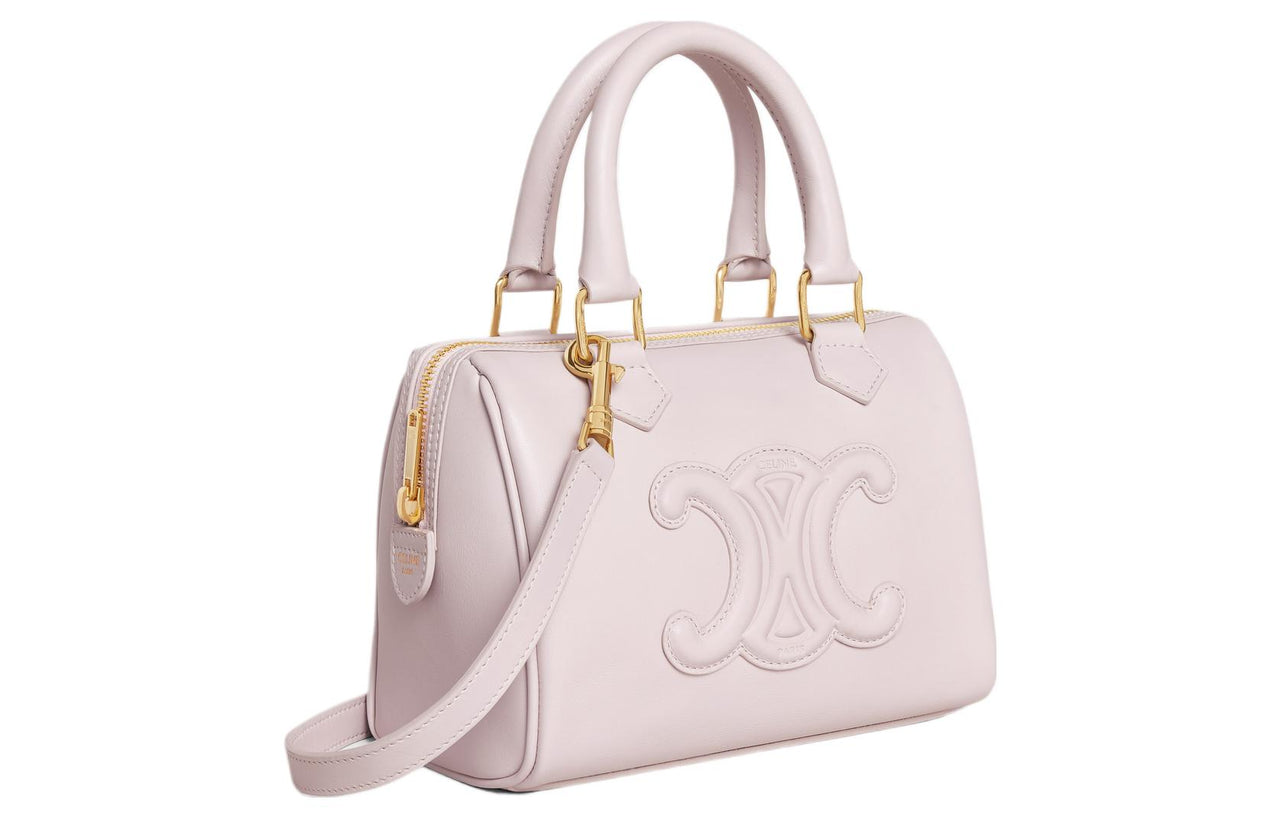 CELINE Cuir Triomphe Triumph Calfskin Boston Bag, Shoulder Bag, Crossbody Bag, Handbag Trumpets Women's Pink