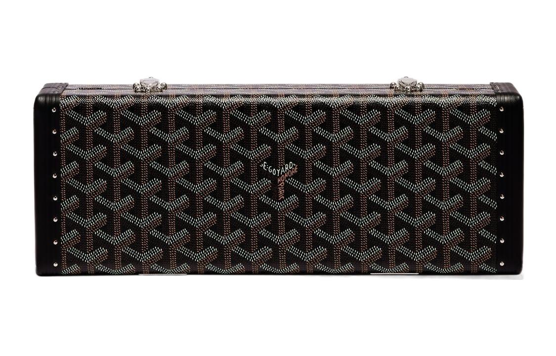 GOYARD Saint-Honoré Canvas With Leather Chain Shoulder Bag Crossbody Bag Regular Women's Black/Gold/White