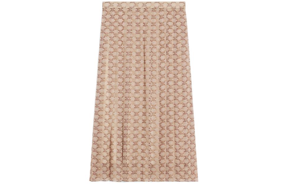 CELINE Casual Long Skirts Women's Khaki