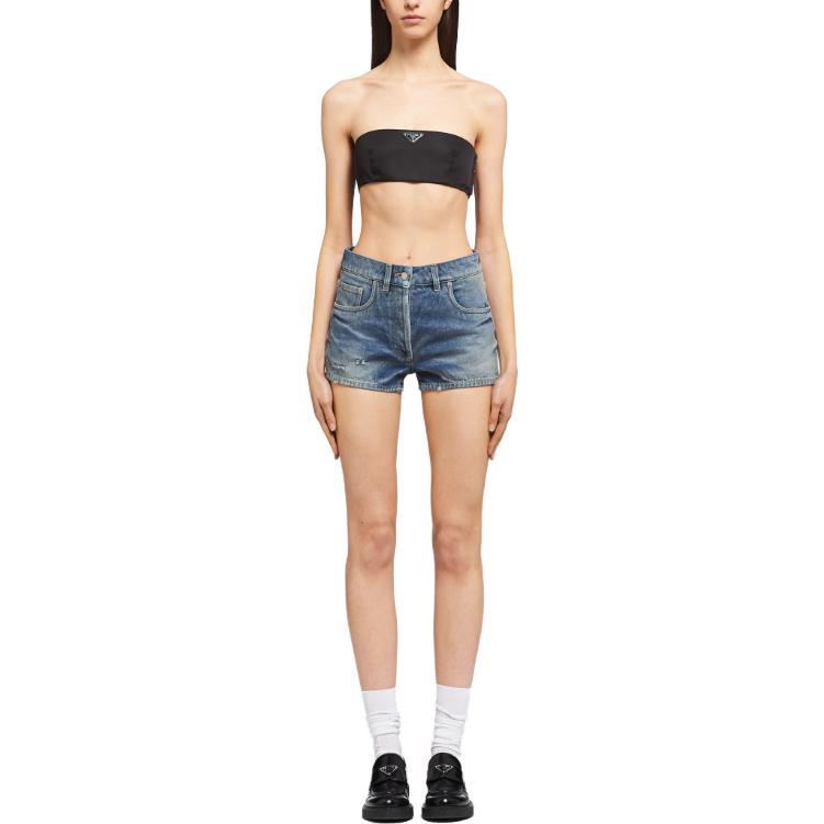 PRADA Denim Shorts Women's Blue