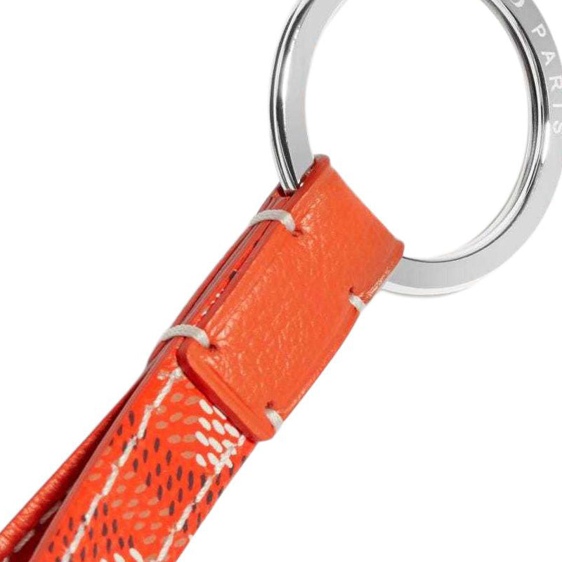 GOYARD Canvas With Calfskin Keychain Bag Accessory Unisex Orange