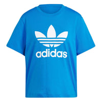 (WMNS) adidas Adicolor Trefoil Boxy T-Shirt 'Blue White' IN8435