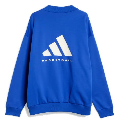 adidas Basketball Crew Sweatshirt Asia Sizing 'Blue' IX1963
